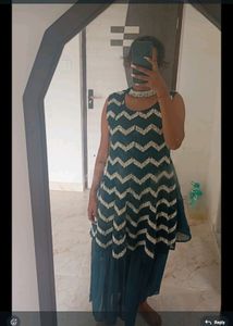 Sharara Salwar Set In Green