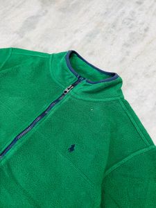 Ralph Lauren Green Fleece Zip-Up Jacket