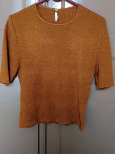 Cute Brown Knit Top