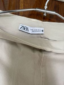Beige Wide Leg Pants