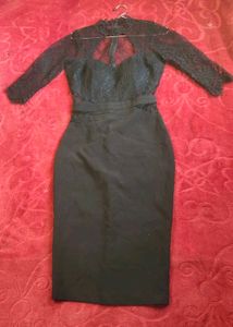 Elegant Black Lace Bodycon Dress🖤✨.