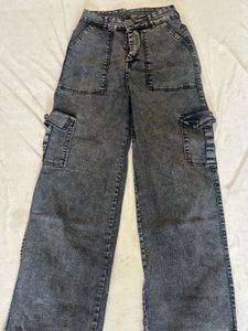 Acid Wash Cargo Pants