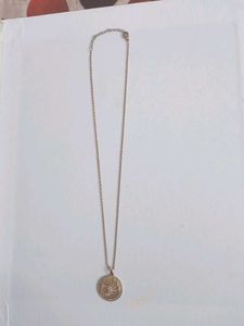 Gold Tone Medallion Necklace