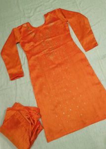 Orange Kurta Set
