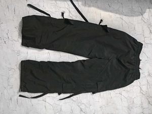 Black Cargo Pants with Straps