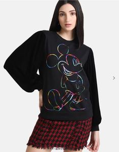 Velvet Balloon Sleeves Sweatshirt