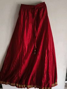 Maroon Full Length Skirt