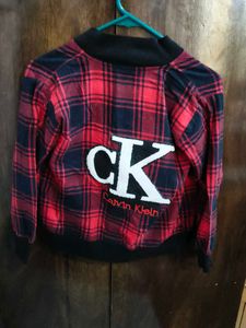 Red Plaid Bomber Jacket
