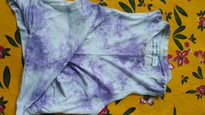 purple dyed crop top