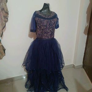 Elegant Blue Ethnic Gown