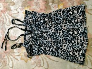 Beaded Imported Y2K Leopard Print Vintage Top