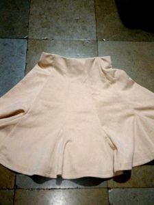 Cute Beige Mini Skirt