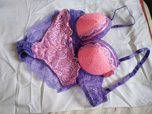 Pink & Purple Lingerie Set