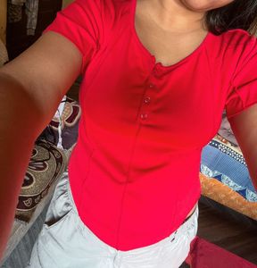 RED CORSET STYLE TOP
