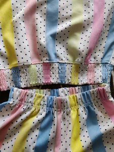 Striped Polka Dot Cord Set For Baby Girl