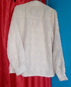 Fluffy Button-Down Shirt