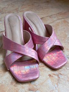 pink women party wear heels