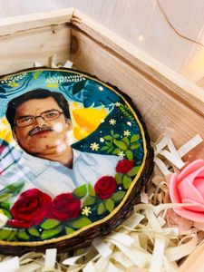 Customized Portrait On Wooden Slice
