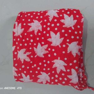 Red &amp; White Floral Print Salwar Pants