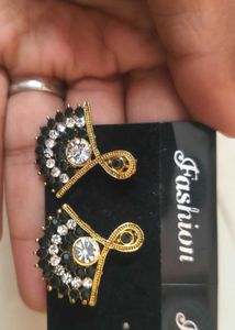 Elegant Gemstone Fan Earrings