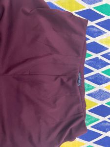 Burgundy Casual Pants