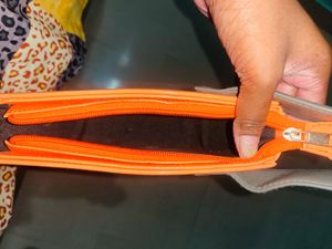 Orange Semi-Circle Clutch