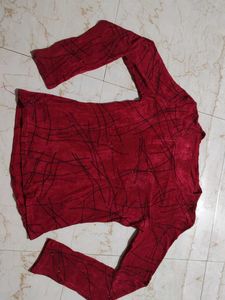 Red Printed Top
