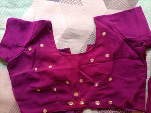 party wear, purple 💜💜 colour saree