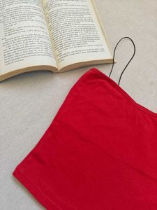 Cherry Red Spaghetti Crop top