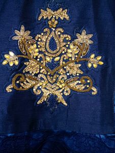 Elegant Navy Blue Ethnic Gown