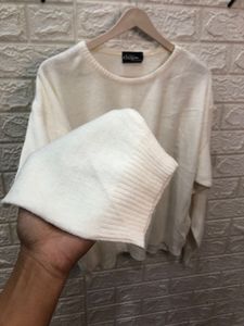 White Long Sleeve Knit Sweater🌷‼️