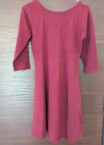 Casual Stretchable Red Dress
