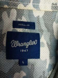 Wrangler Brand Shirt Blue White Shade