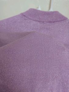 Sparkly Lavender Knit Top