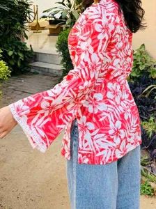 Gulnaar Kurti Floral Pink