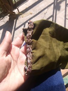 Cute Dress With Threads Work On Upper Side