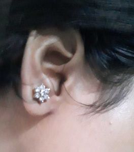 Diamond Flower Earrings