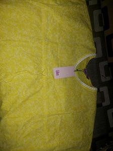 Yellow Printed Cotton Nightdress
