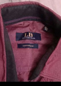 Burgundy Cotton Rich Dress Shirt