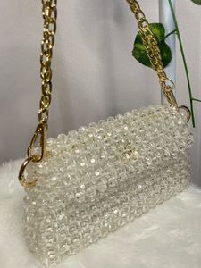 White Beads Bag