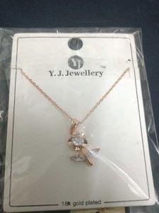 Rose 18k Gold Plated Necklace - Set Of 2