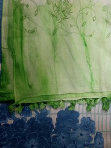 Green Floral Dupatta
