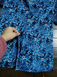 Pretty Secrets Blue Floral Print Short Sleeve Top