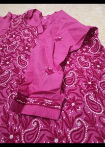 Elegant Pink Embroidered Kurta