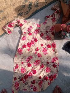 Yellow Printed Kurta