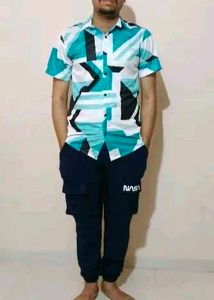 Geometric Patterned Casual Shirt