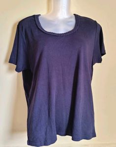 Size  L 🎁Buy 2 Get 1 Free🎁Navy Blue Casual Top
