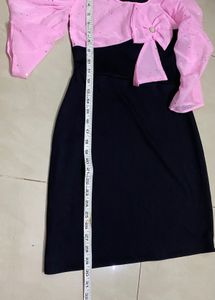 Black Pink Partywear Dress (8-9)