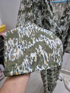 Olive Print Dress