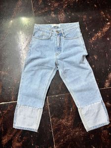 Unique Two-Tone Denim Jeans